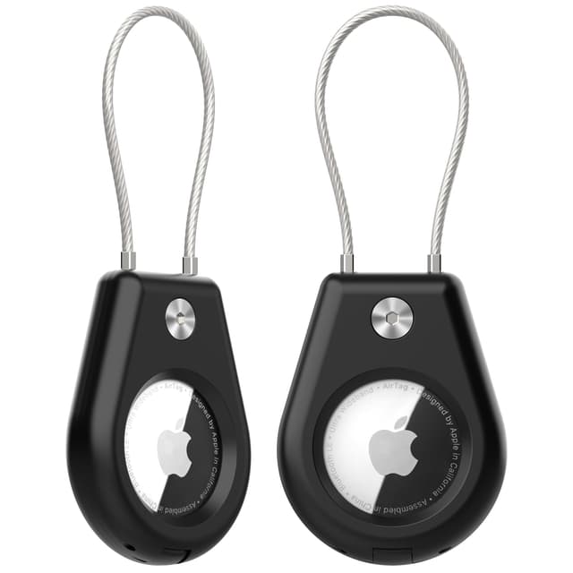 🔒🔑 Sicherer AirTag-Halter mit Drahtkabel, 2er-Pack 🎒🔑