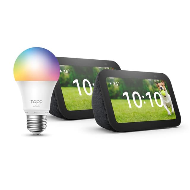 Angebot: Echo Show 5 (3. Gen.) + Tapo Smart Bulb 2er Pack