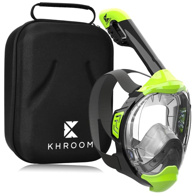 Seaview Y Tauchmaske Schnorchelmaske Kinder bis 1.60 Meter (S/M) Neo-Grün + Soft-Case 🌊🤿