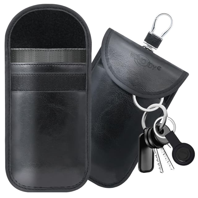 🔒🚗 MONOJOY Abschirmtasche-Tasche für Auto-Funkschlüssel, Autoschlüssel Hülle 2er-Set