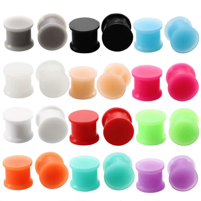 Huacan Flesh Tunnel Silikon Set - 12 Stück Ultra-Soft Voll-Silikon 🌈👂