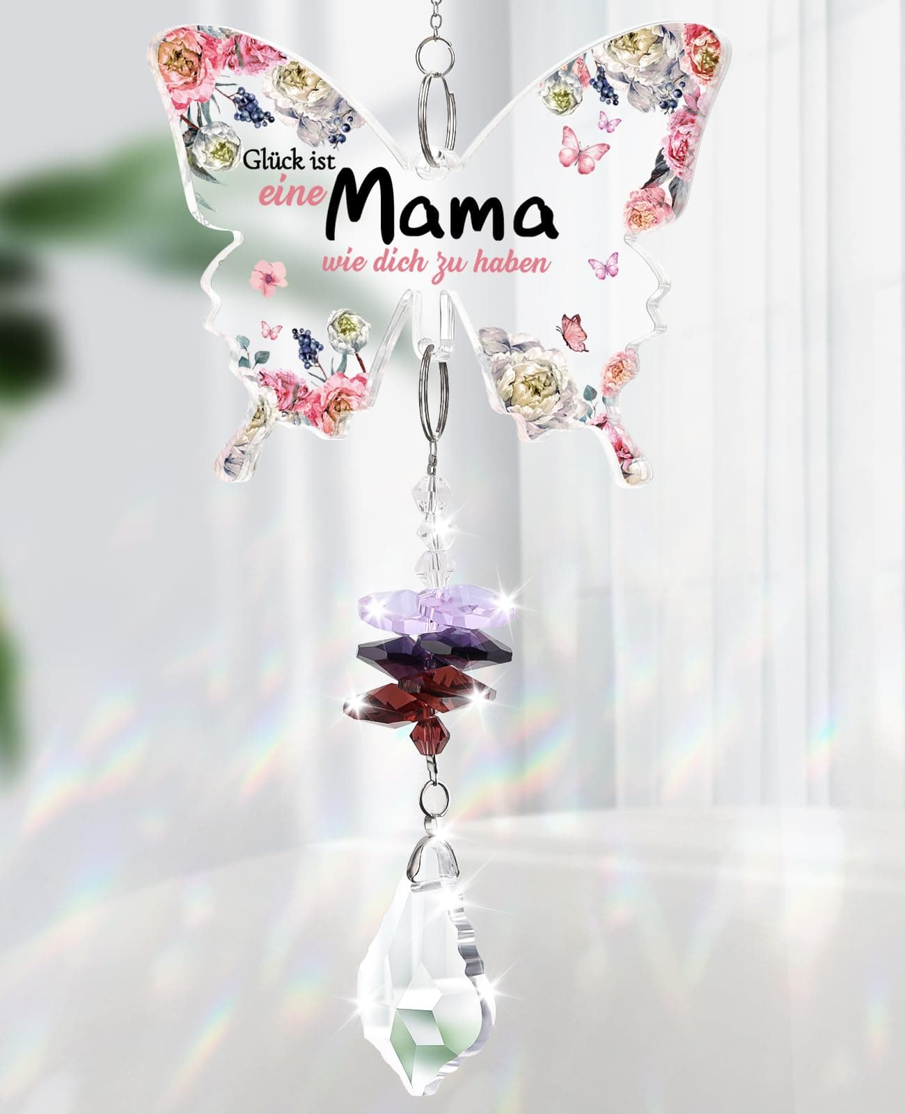 Kristalle Sonnenfänger Glücksbringer für Beste Mama 🌸🎁