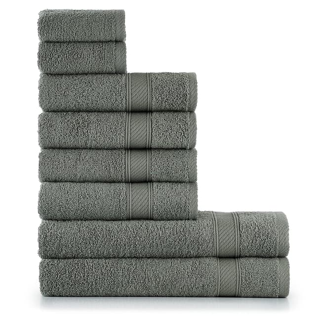 Luxuriöses Handtuchset in Dunkelgrün 🛁🌿 8er Set