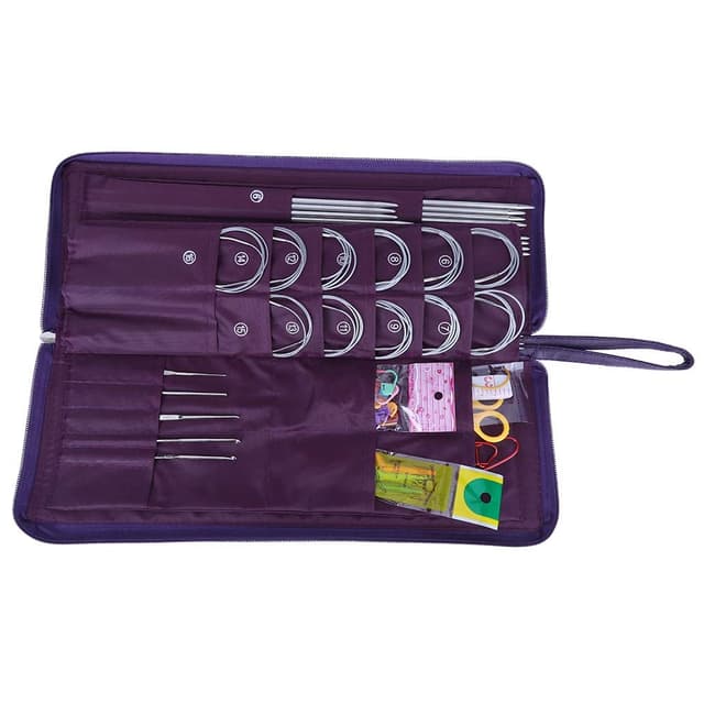 🧶 Rundstricknadeln Set aus Edelstahl 🧵 Strickzubehör für Anfänger und Profis