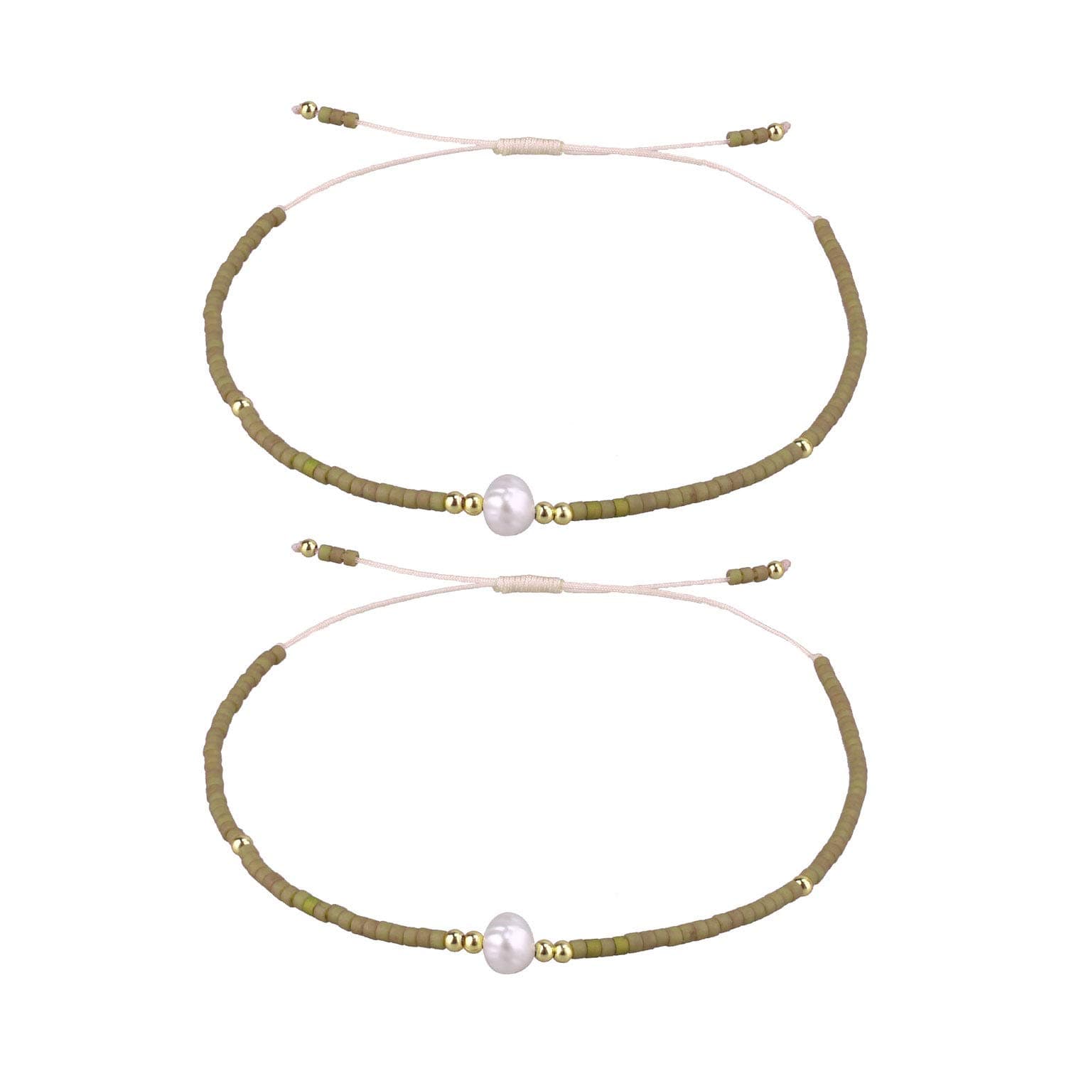 KELITCH 2PCS Damen Miyuki Perlen Verstellbare Armbänder 🌟