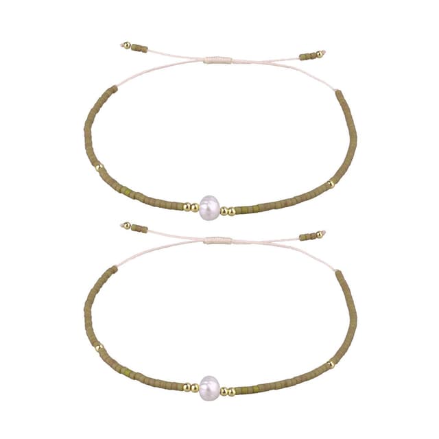 KELITCH 2PCS Damen Miyuki Perlen Verstellbare Armbänder 🌟