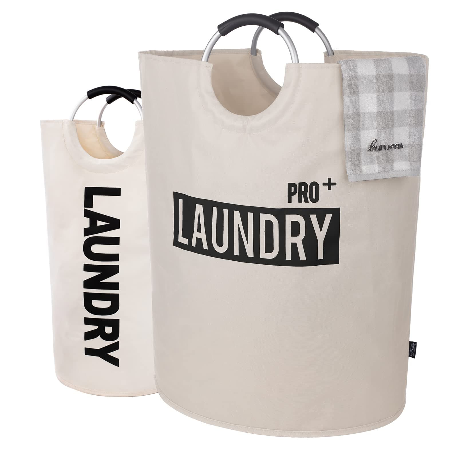 🧺 Caroeas 150L Großer Wäschekorb (8 Farben) - Beige 150L Beige/150l 🛍️