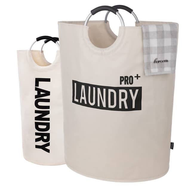 🧺 Caroeas 150L Großer Wäschekorb (8 Farben) - Beige 150L Beige/150l 🛍️