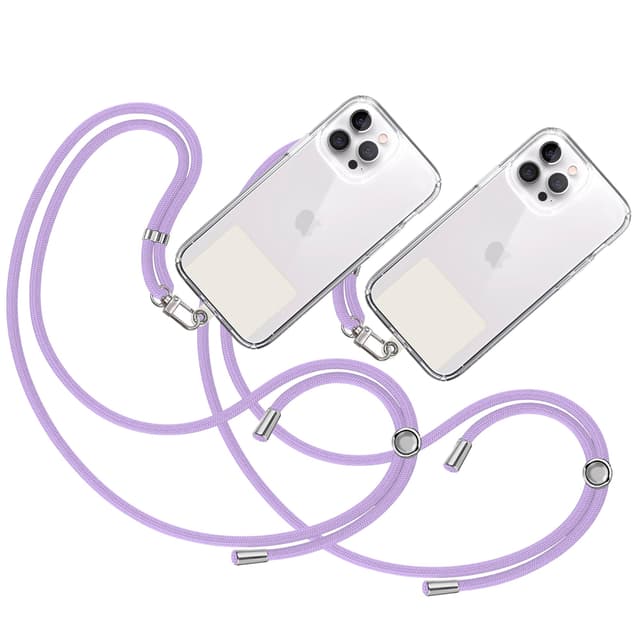 TBOC 2X Band Handykette Schlüsselband Kette Handyschnur [Lila] Zum Aufhängen Nacken Umhängen 🔗📱🔑
