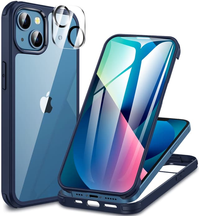 📱 CENHUFO für iPhone 13 Hülle - 360 Grad Schutzhülle - Blau