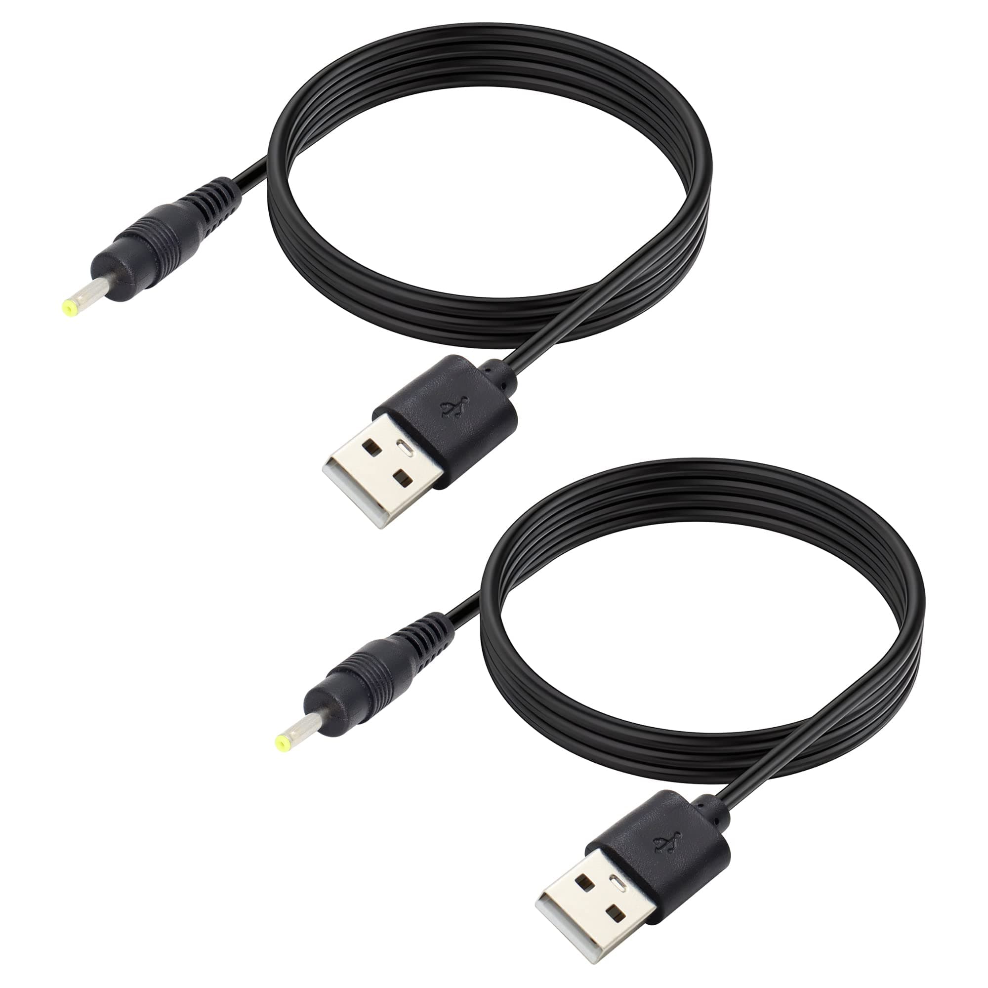 🔌 RIIEYOCA 5 V DC Netzkabel, USB 2.0 Stecker auf DC 2,5 mm x 0,7 mm Stecker Netzkabel 2 m (2er-Pack)