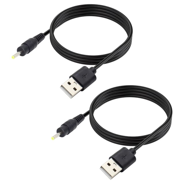 🔌 RIIEYOCA 5 V DC Netzkabel, USB 2.0 Stecker auf DC 2,5 mm x 0,7 mm Stecker Netzkabel 2 m (2er-Pack)