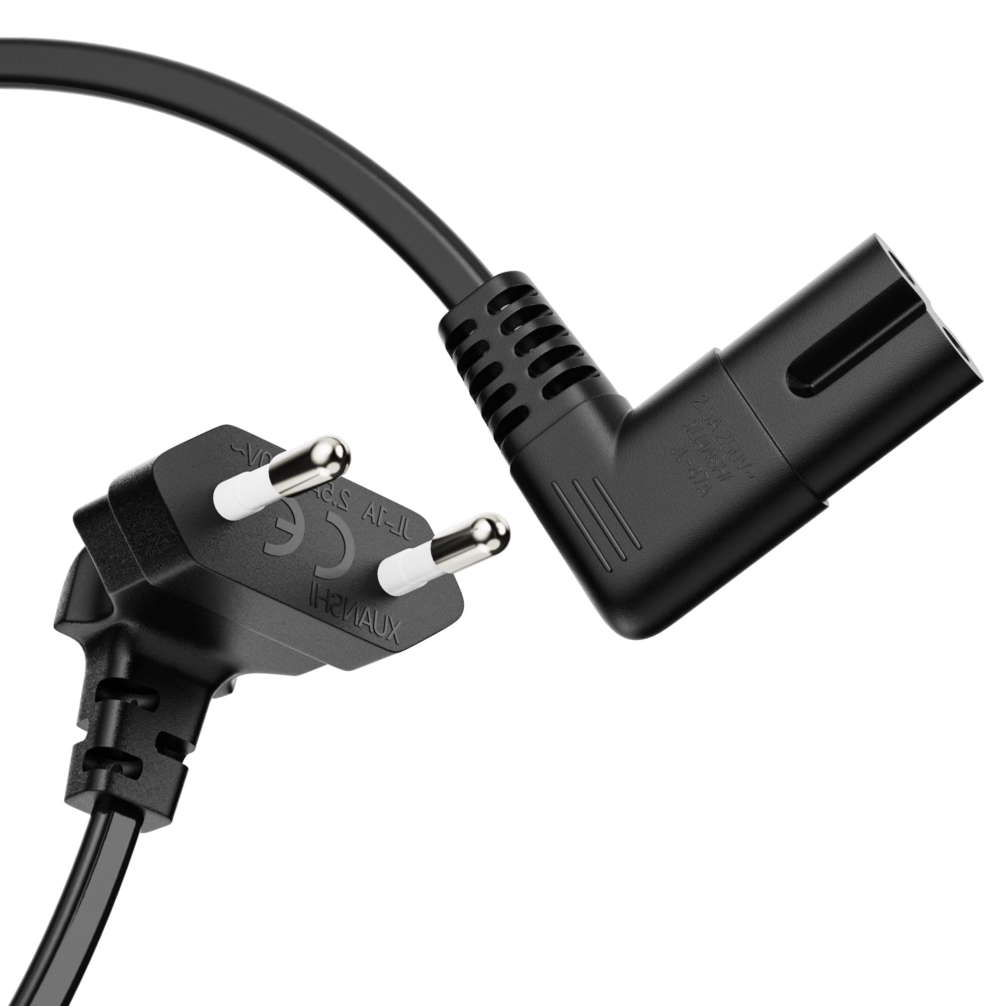 🔌 Perfektes Stromkabel Netzkabel 2 Polig 1,0m Schwarz