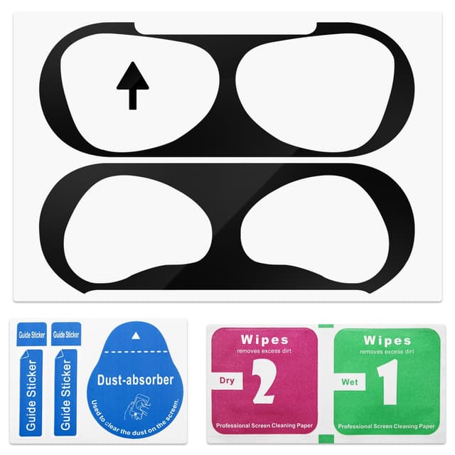 Jemey Staubschutz Sticker für AirPods 4 Hülle - Schwarz ⭐️