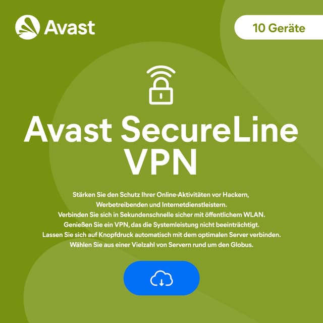🔒 Avast SecureLine VPN 2025 | 10 Geräte | 1 Jahr | Aktivierungscode per Email 📧