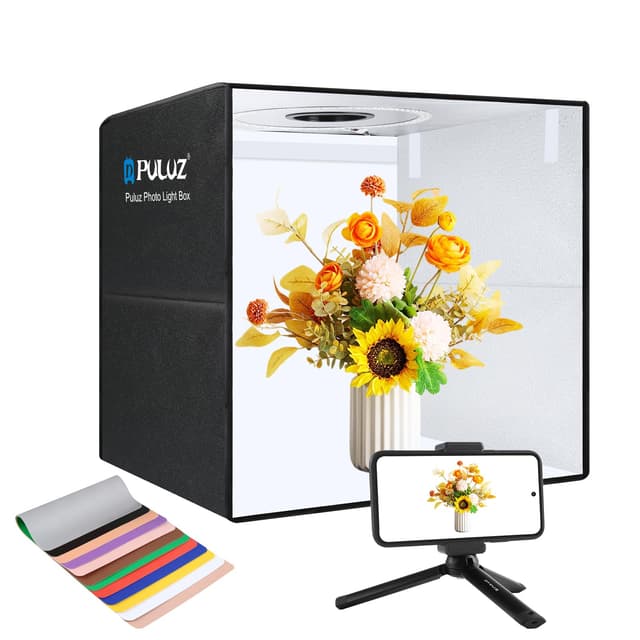 📸🌟 PULUZ Fotostudio Box Lichtzelte 50 x 50 x 50 cm | 50cm Fotobox mit 6 Hintergründen 🌈✨