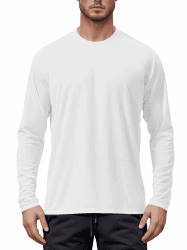 🌞 Tansozer Herren UPF 50+ UV Shirt Rashguard Sonnenschutz Schwimmshirt Schnelltrocknend Funktionsshirt M Weiß