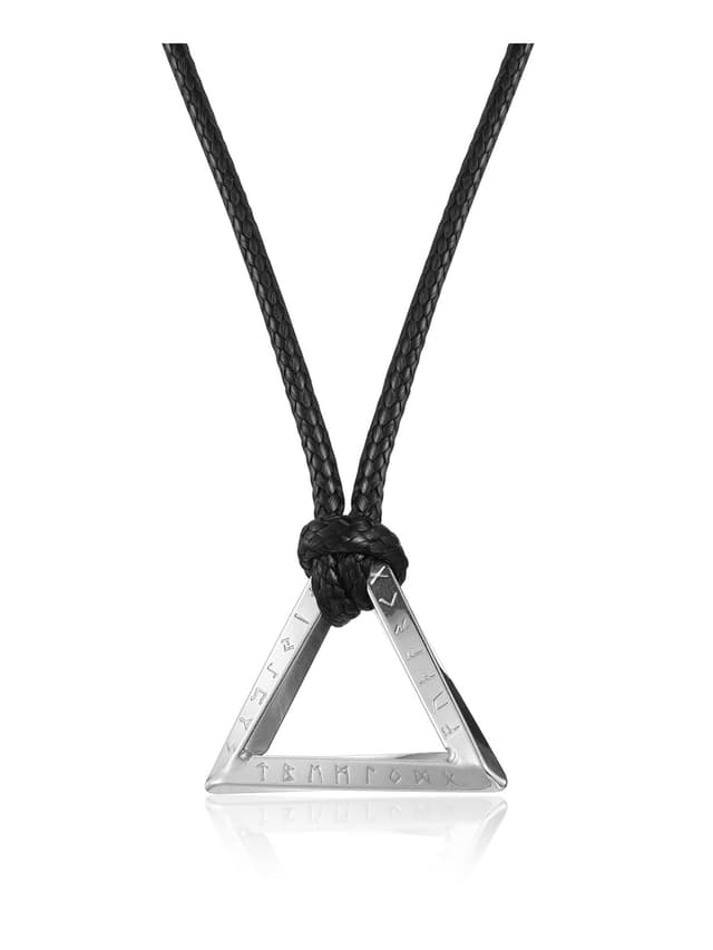 Zysta Wikinger Halskette Herren Rune Anhänger 🛡️ Nordische Viking Vegvisir Amulett für Männer