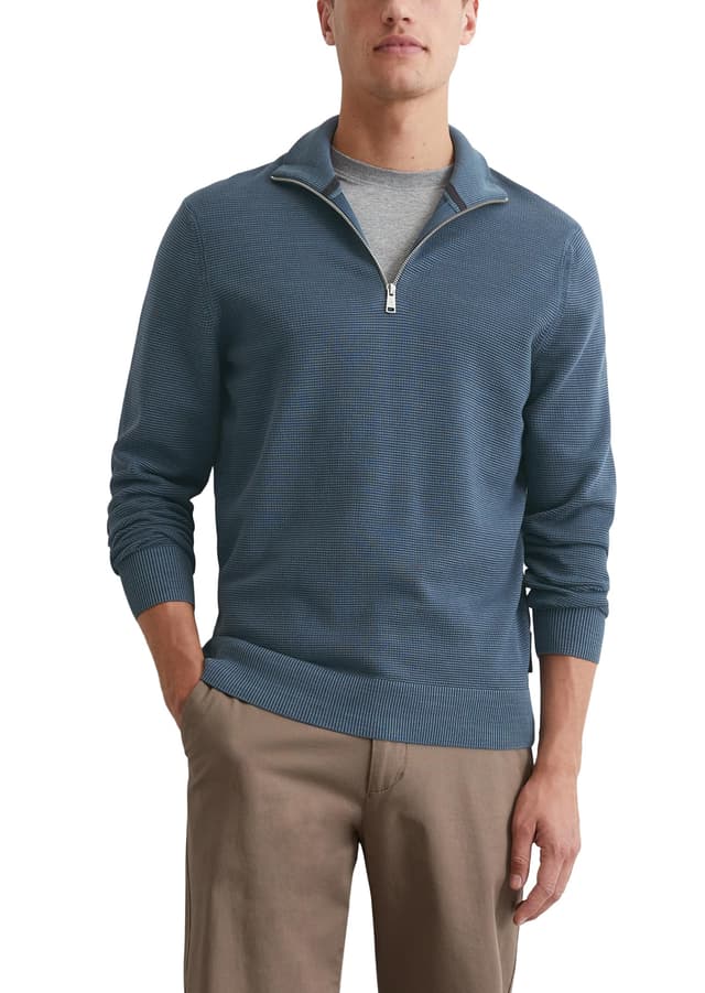 🌟 Angebot: Marc O'Polo Herren Strickpullover aus Bio-Baumwolle mit Reißverschluss S 849