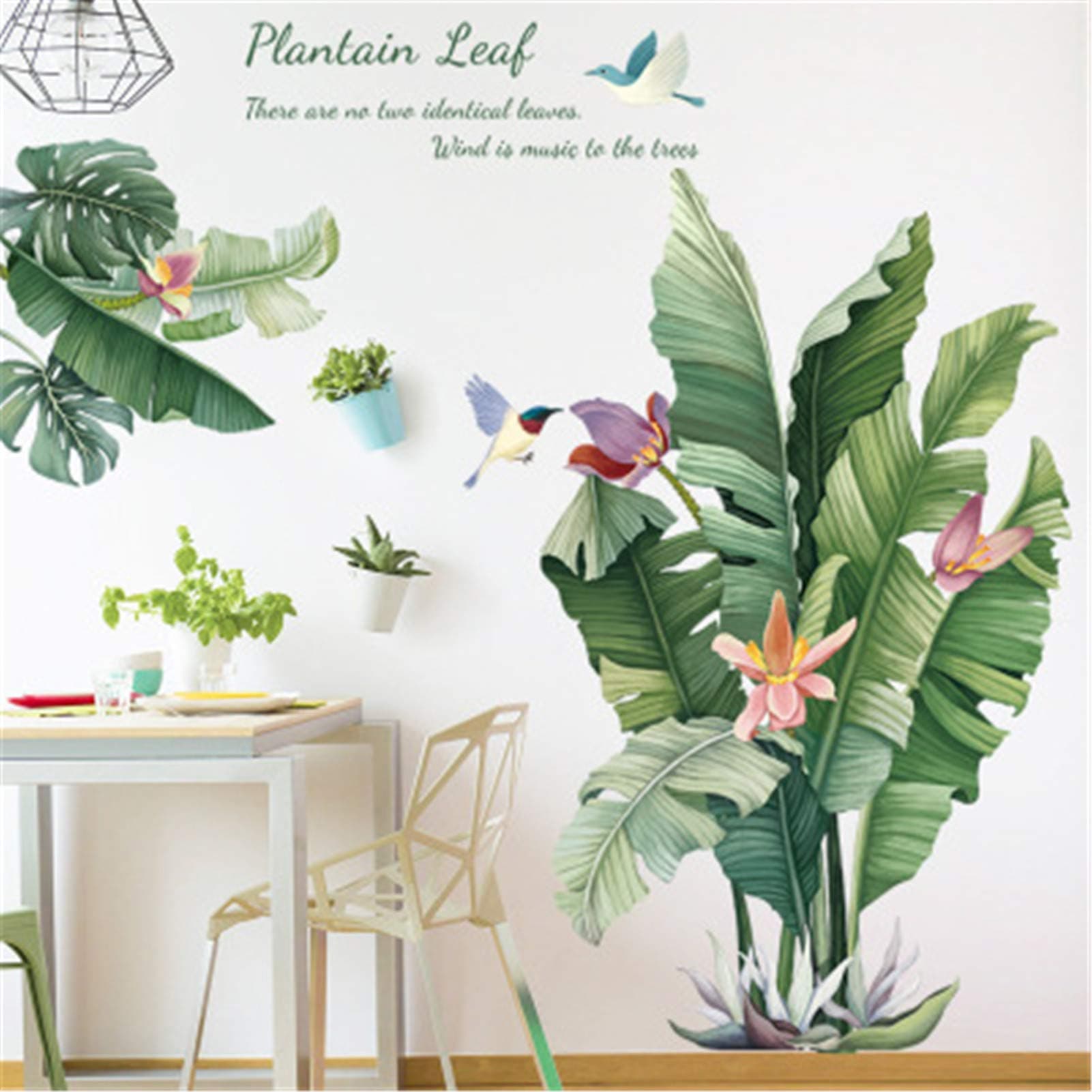 🌿🌴 SWECOMZE Wandtattoo Pflanze Tropische Verlässt Wandsticker 🌿🌴