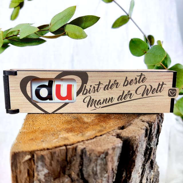 Du bist der beste Mann der Welt - Schokoriegel Geschenkbox inkl. Duplo