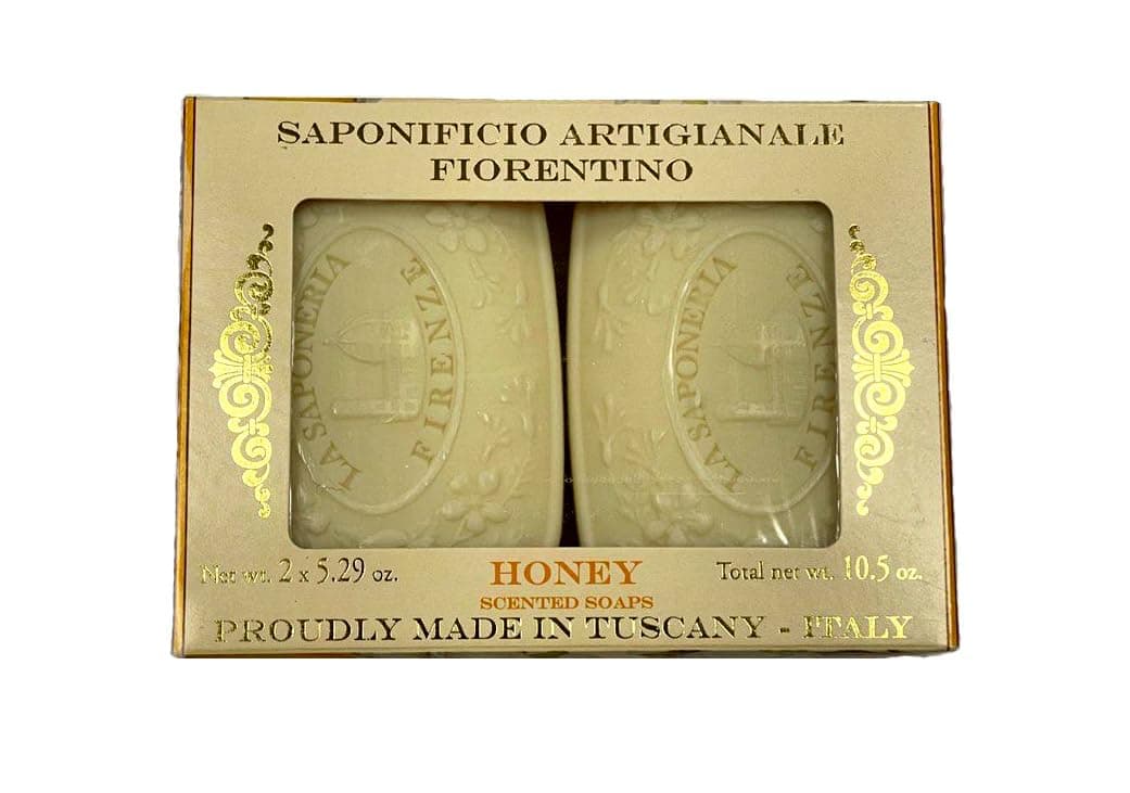 Saponificio Artigianale Fiorentino, Honig Pflanzenseife 2er Set 150g 🍯🌿