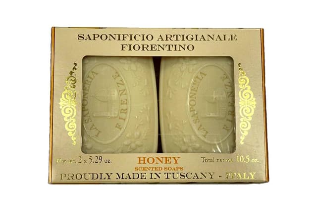 Saponificio Artigianale Fiorentino, Honig Pflanzenseife 2er Set 150g 🍯🌿