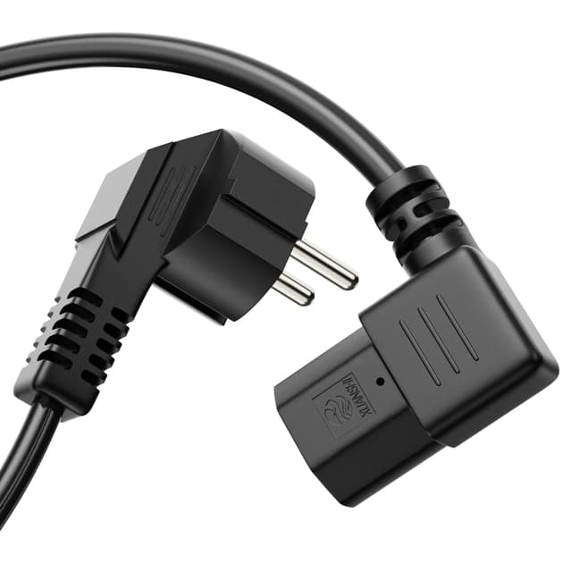 🔌 Perfektes Stromkabel Kaltgerätekabel 3 Polig, 1,0m Schwarz 1,00m - Deal!