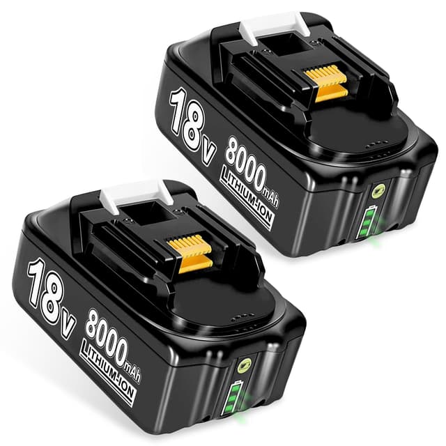🔋 8,0Ah 2 Stück Ersatzakku für Makita Akku 18V 8Ah BL1860B
