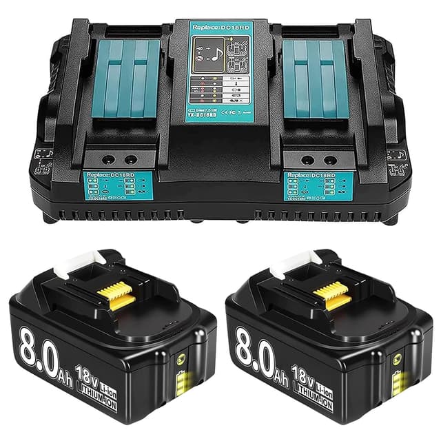🔋 Ersatzakku für Makita Akku 18v + Dual Port 18v Ladegerät Deal! 🔌