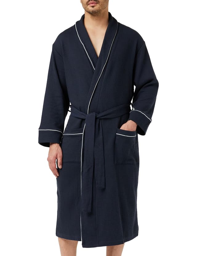 Angebot: Amazon Essentials Herren Leichter Waffel-Bademantel XL-XXL Marineblau 🚿