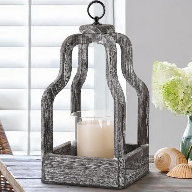 Holz Laterne Dekor 🕯️ Rustikale Dekor Kerze Laterne
