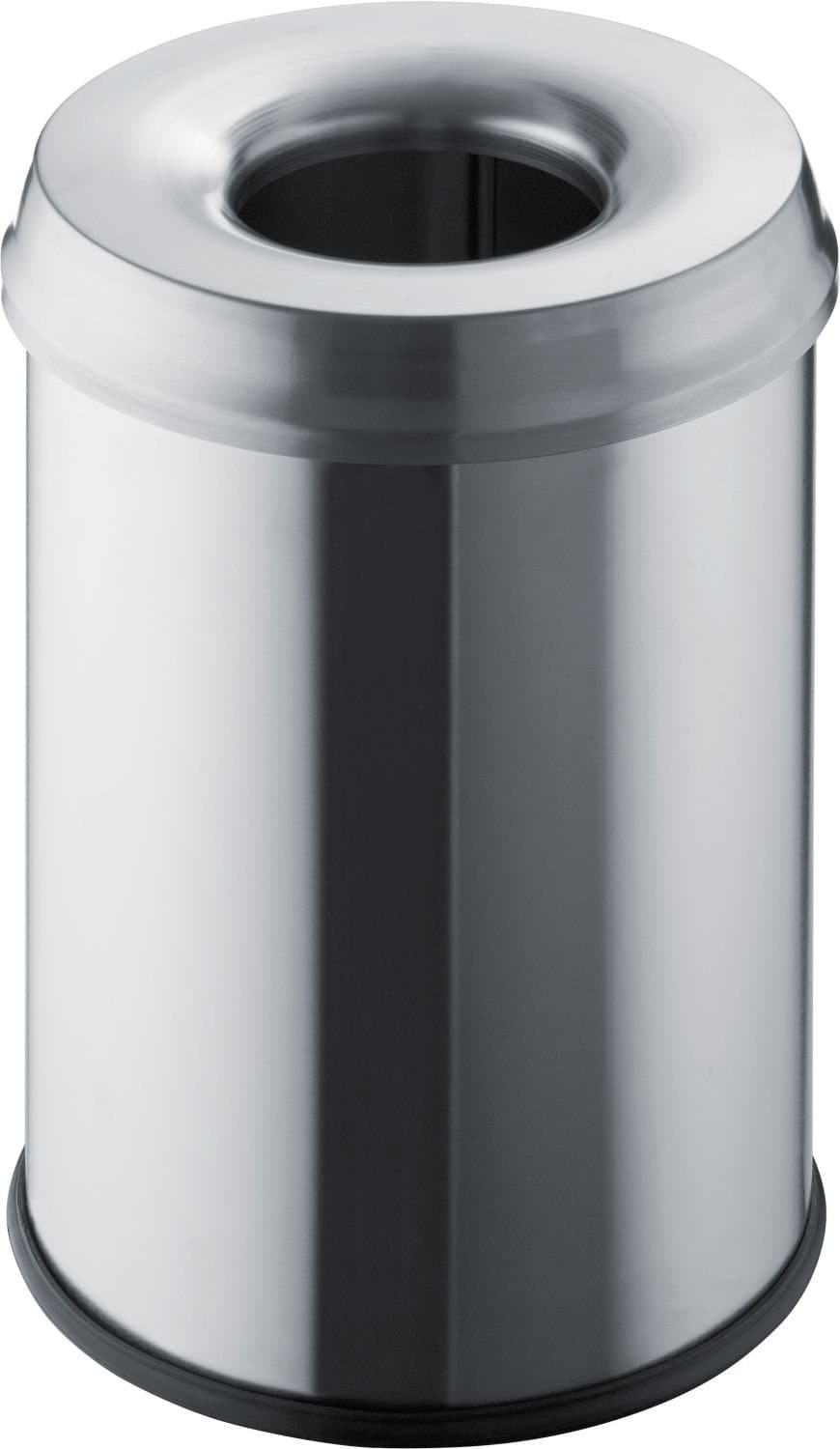 🔥🗑️ helit H2515400 - Sicherheitspapierkorb mit Löschkopf „the guardian“ 15 Liter, Edelstahl 15 Liter Edelstahl 🛡️