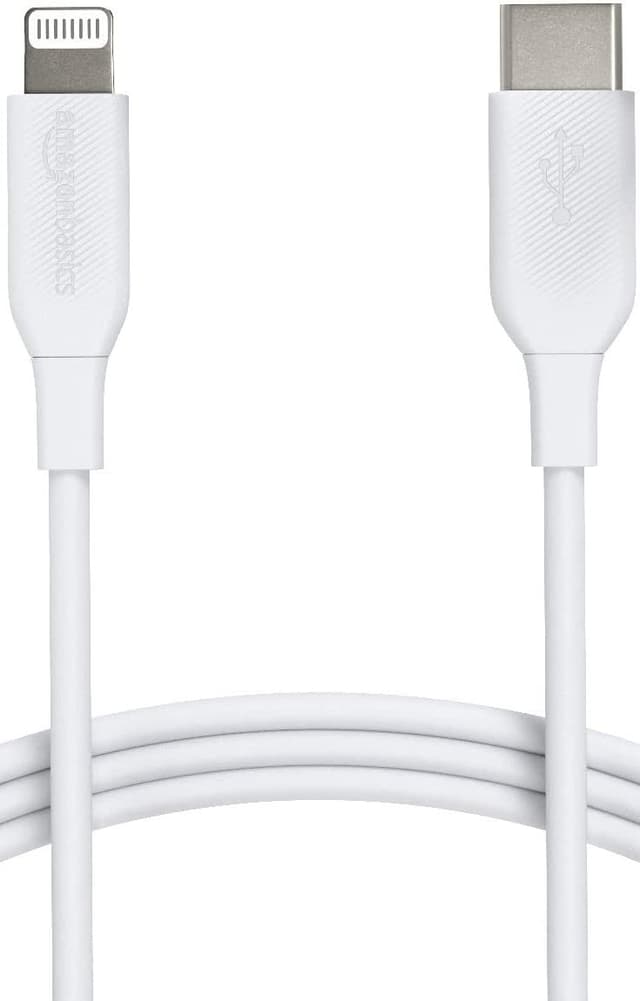 🔌📱 Amazon Basics USB-2.0 Typ-C auf Lightning-Kabel (MFi-zertifiziert), 0.9 m, Weiß