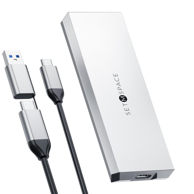 SETMSPACE 10Gbps M.2 SSD Gehäuse - Silber M.2 Gehäuse d'argent