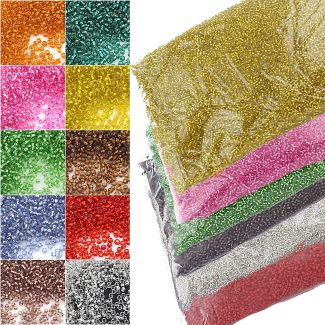 🌟 Super Deal 🌟 600g 8000 stk Glas Rocailles Perlen 4mm Roccailles Rund 30 FARBEN NO6 Seed Beads Z21