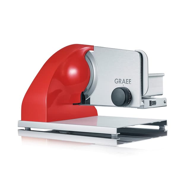 🔪🍅🥩 GRAEF SKS903EU Allesschneider Sliced Kitchen, 185 W, Aluminium eloxiert/rot Aluminium Eloxiert / Rot - Deal des Tages!