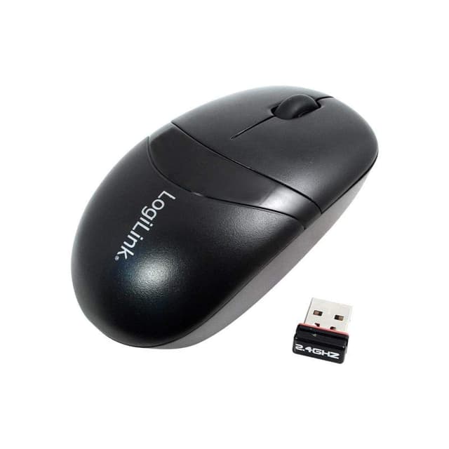 🖱️ LogiLink ID-0069 ID0069 - Funk-Maus mit optischen Sensor, 3 Tasten, Schwarz 🖱️