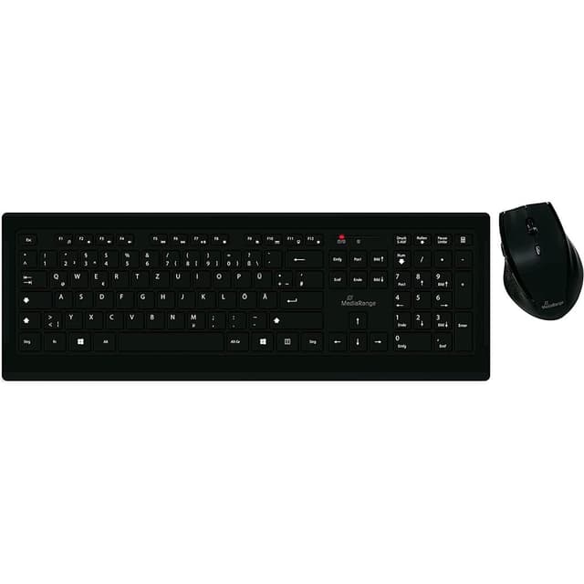 🔥 Angebot! MediaRange Funk-Tastatur und optische 5 Tasten Funk-Maus Set, AZERTY (FR), schwarz