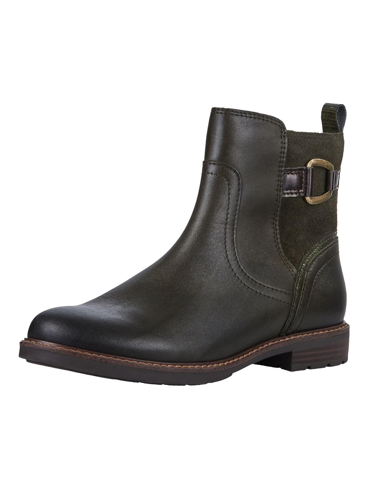 MARCO TOZZI Damen Stiefeletten ohne Absatz 🌿 38 EU Olive Comb - 33.2€ statt 89.95€