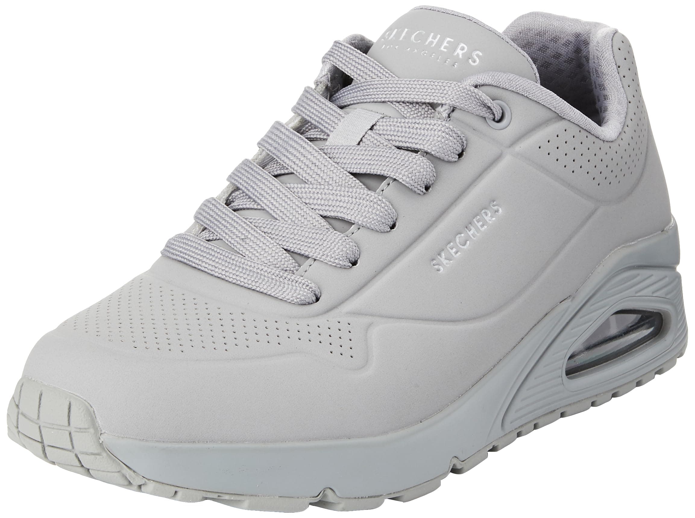 👟 Skechers Herren UNO Stand On Air Sneaker 41 EU Light Grey Durabuck Mesh Angebot! 🌟