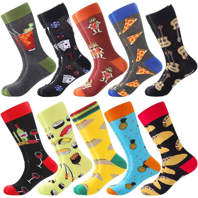 BONANGEL Lustige Socken Herren 43-46 39-42 Bunte Fun Gemusterte Muster Socken 🧦😄🎁