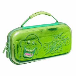 Numskull Hartschalen-Reisekoffer für Nintendo Switch und OLED Modell 2021 Konsole - Passt für 10 Spiele und Switch-Zubehör Ghostbusters Slimer 😱👻