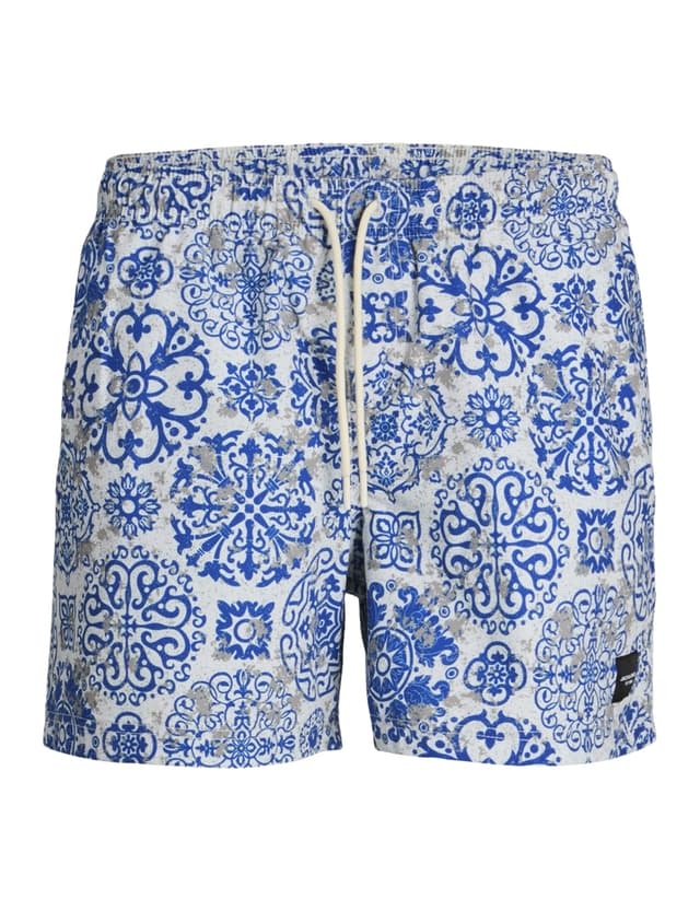 🌊 Sommerdeal: JACK & JONES Herren Jpstmaui Jjswim Mature AOP AKM Sn M Marshmallow 🌴