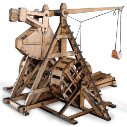🏰 Holzpuzzle: Mittelalterliches Trebuchet-Modell 🏹