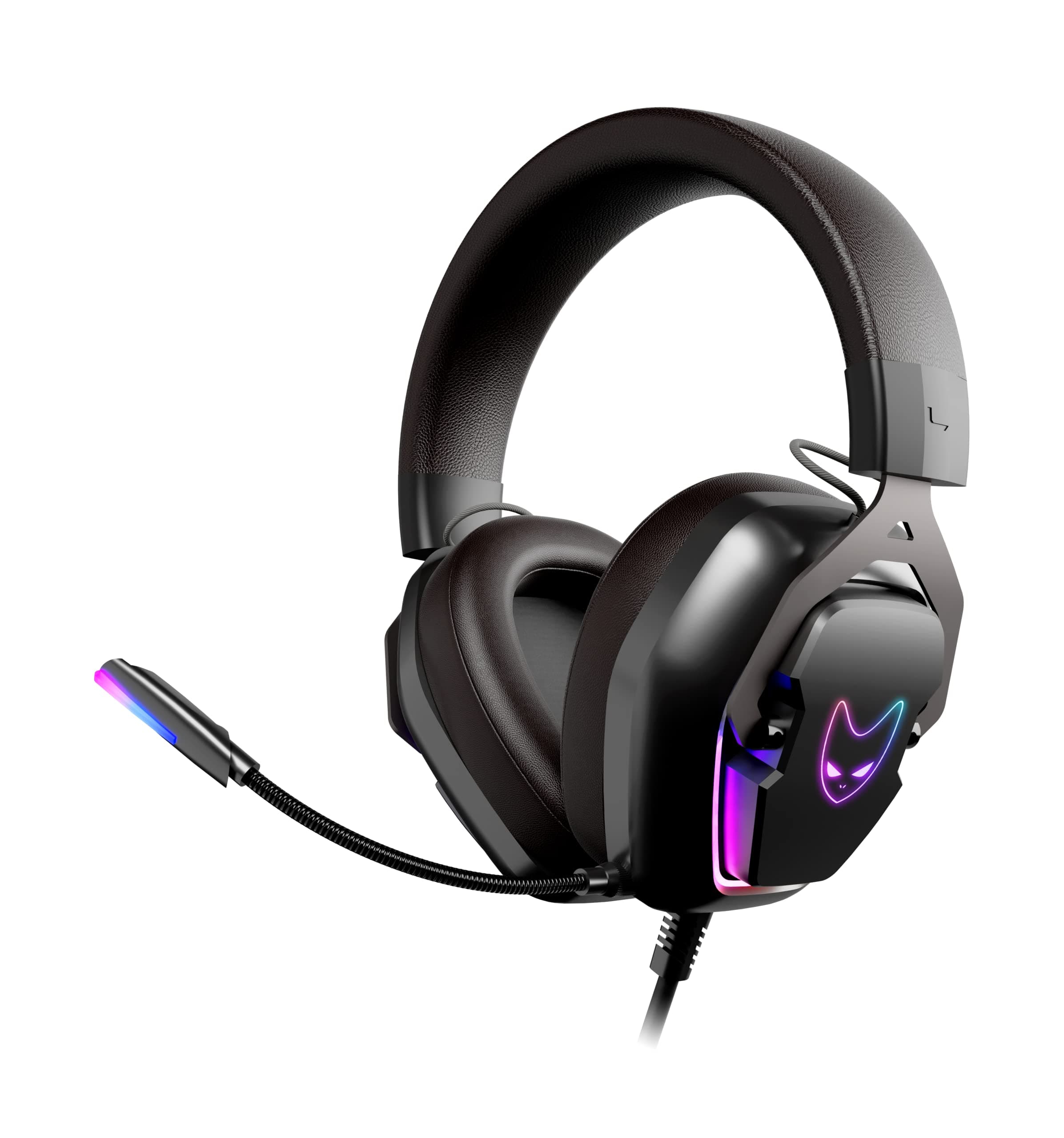 Oversteel Phosphorus Gaming Headset 7.1 mit RGB-Licht | Schwarz