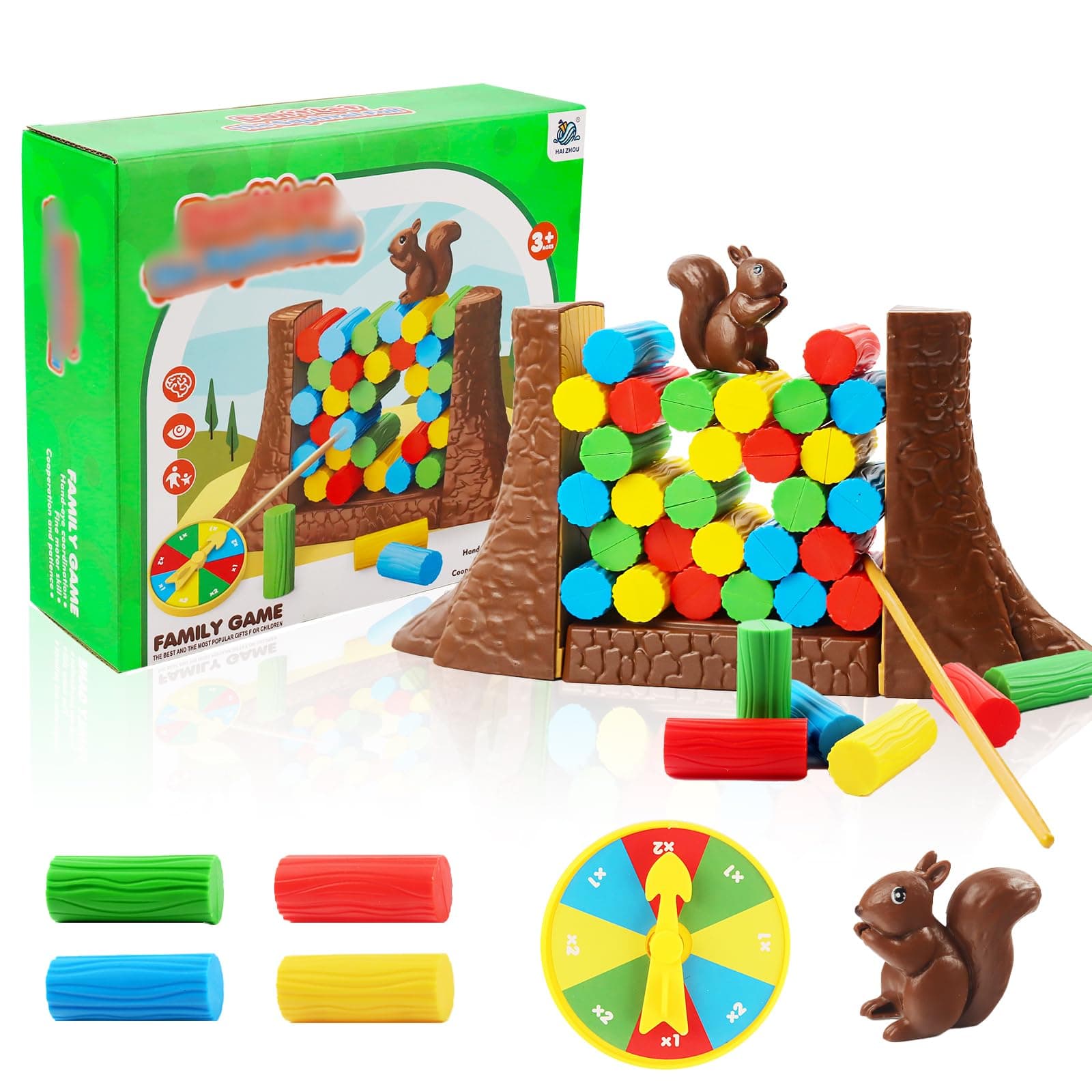Holzspielzeug Eichhörnchen Stapelturm Spiel 🎁