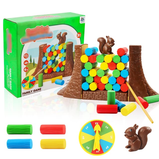 Holzspielzeug Eichhörnchen Stapelturm Spiel 🎁