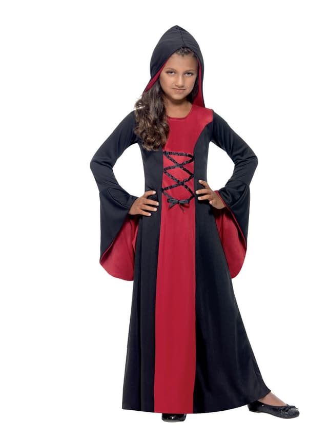 🧛 Smiffys Kinder Mädchen Vampir Kostüm, Kapuzen Robe, Größe: L, 43031 - Angebot!