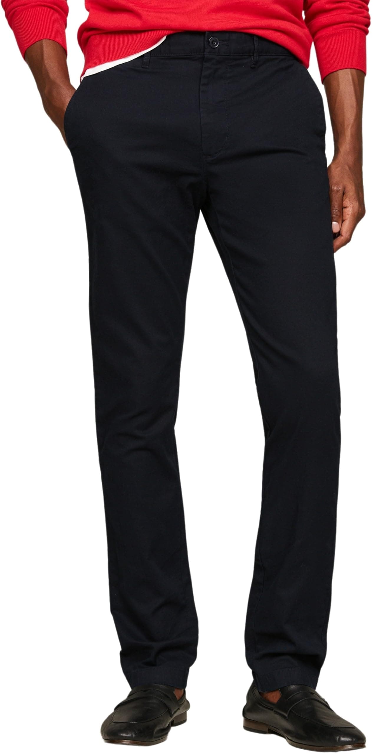 Tommy Hilfiger Herren Chino Hose Bleecker Essential Twill Slim Fit 31W / 29L Blau (Desert Sky) 🌟